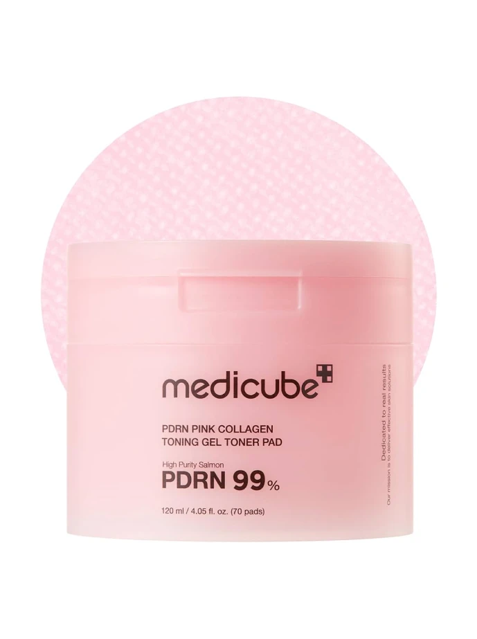 PDRN Pink Collagen Toning Gel Toner Pad